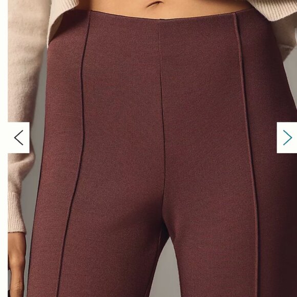 NWT Anthropologie The Poppy Kick Flare Pull-On Pants by Maeve COCOA PLUM - Picture 9 of 10